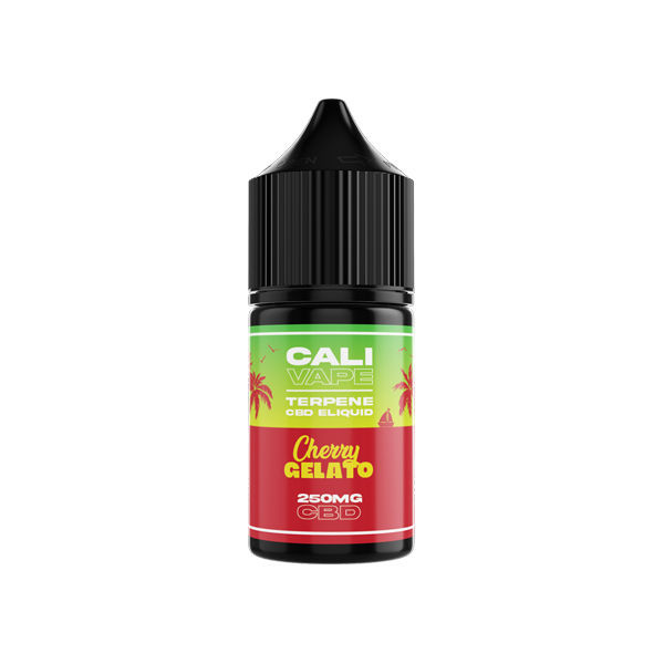 CALI VAPE 250mg Full Spectrum CBD E-liquid 10ml - Cherry Gelato The Cali CBD Co CALI VAPE 250mg Full Spectrum CBD E-liquid 10ml - Cherry Gelato The Cali CBD Co