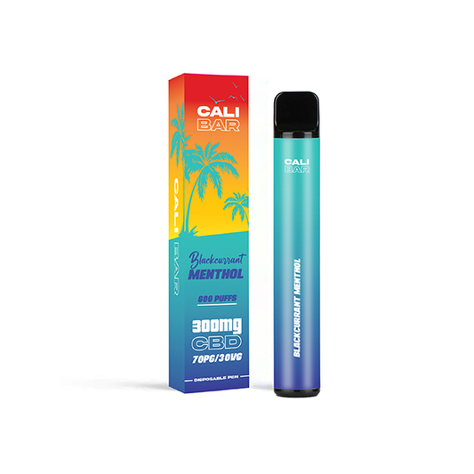 CALI BAR C600 300mg CBD Disposable Vape Device 600 Puffs - Blackcurrant Menthol