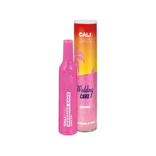 CALI BAR Original 300mg Full Spectrum CBD Vape Disposable - Terpene Flavoured - Wedding Cake / X1