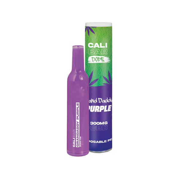 CALI BAR DOPE 300mg Full Spectrum CBD Vape Disposable - Terpene Flavoured - Grandaddy Purple / x1