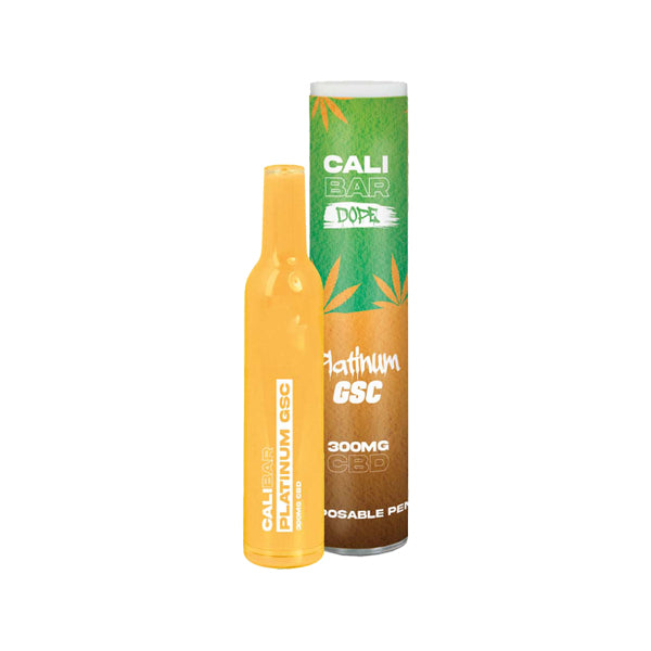 CALI BAR DOPE 300mg Full Spectrum CBD Vape Disposable - Terpene Flavoured - Platinum GSC / x1