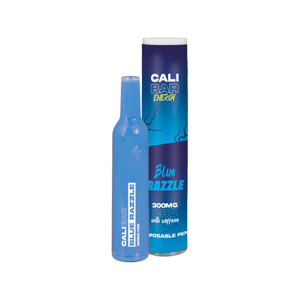 CALI BAR ENERGY with Caffeine Full Spectrum 300mg CBD Vape Disposable - Blue Razzle / x1