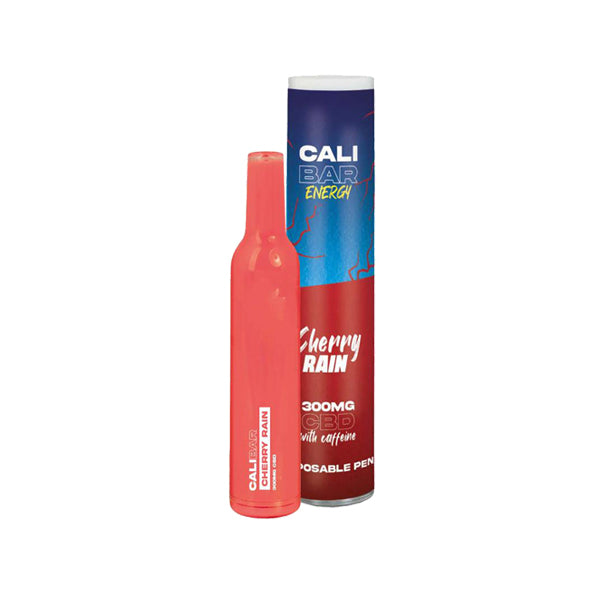 CALI BAR ENERGY with Caffeine Full Spectrum 300mg CBD Vape Disposable - Cherry Rain / x1