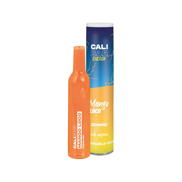 CALI BAR ENERGY with Caffeine Full Spectrum 300mg CBD Vape Disposable - Mango Loco / x1