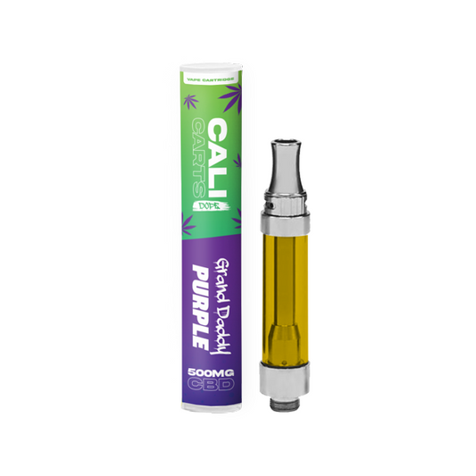 CALI CARTS DOPE 500mg CBD Vape Cartridges - Terpene Flavoured -Grand Daddy Purple