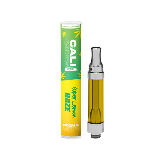 CALI CARTS DOPE 500mg CBD Vape Cartridges - Terpene Flavoured -Super Lemon Haze