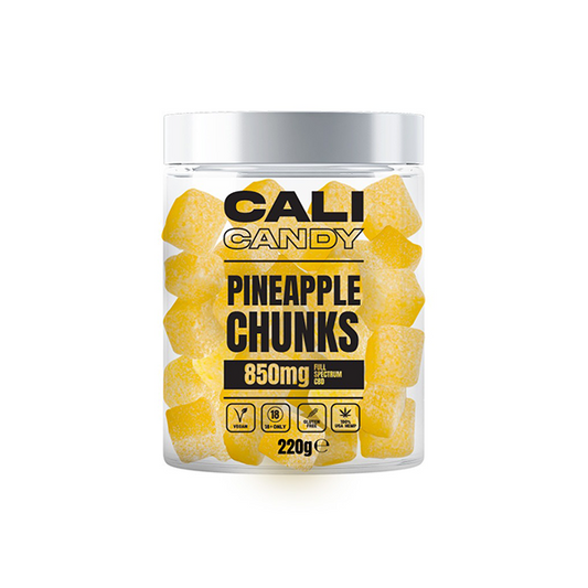 CALI CANDY 850mg Full Spectrum CBD Vegan Sweets (Small) - Pineapple Chunks