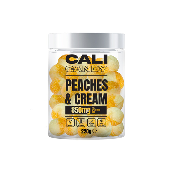 CALI CANDY 850mg Full Spectrum CBD Vegan Sweets (Small) - Peaches & Cream