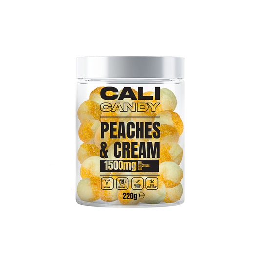 CALI CANDY MAX 1500mg Full Spectrum CBD Vegan Sweets (Small) - Peaches & Cream