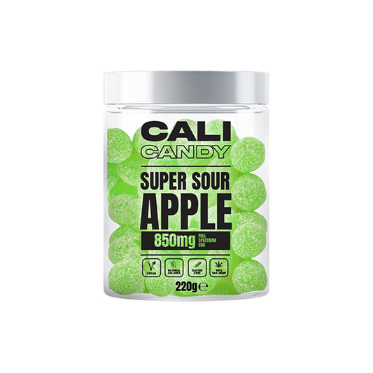 CALI CANDY 850mg Full Spectrum CBD Vegan Sweets (Small) - Super Sour Apple