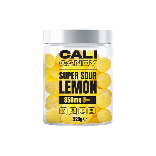 CALI CANDY 850mg Full Spectrum CBD Vegan Sweets (Small) - Super Sour Lemon