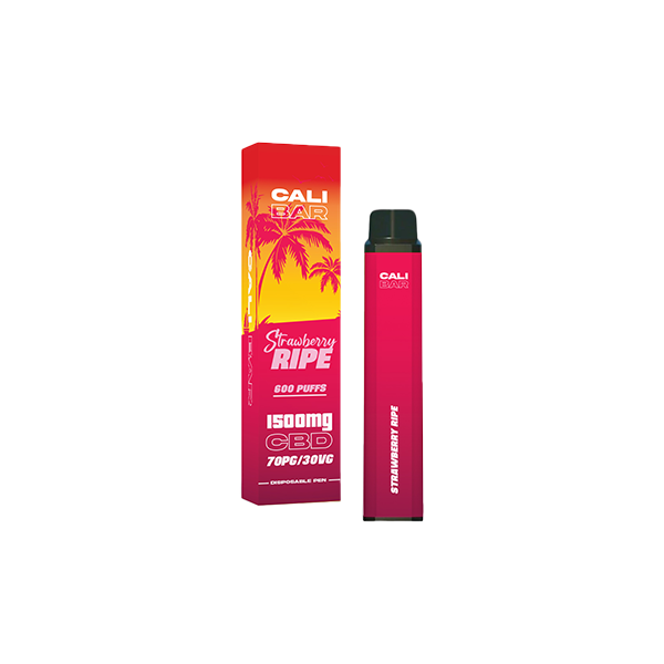 Cali Co 1500mg CBD Disposable Vape 3000 puffs - Strawberry Ripe