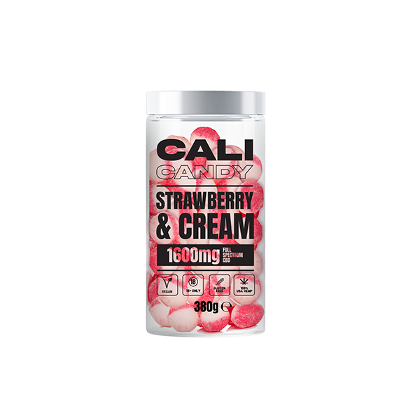 CALI CANDY 1600mg Full Spectrum CBD Vegan Sweets (Large) - Strawberry & Cream