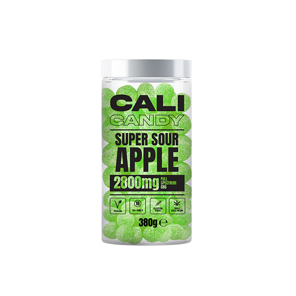 CALI CANDY MAX 2800mg Full Spectrum CBD Vegan Sweets (Large) - Super Sour Apple