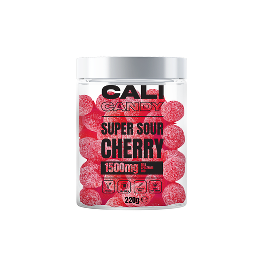 CALI CANDY MAX 1500mg Full Spectrum CBD Vegan Sweets (Small) - Super Sour Cherry