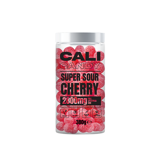 CALI CANDY MAX 2800mg Full Spectrum CBD Vegan Sweets (Large) - Super Sour Cherry