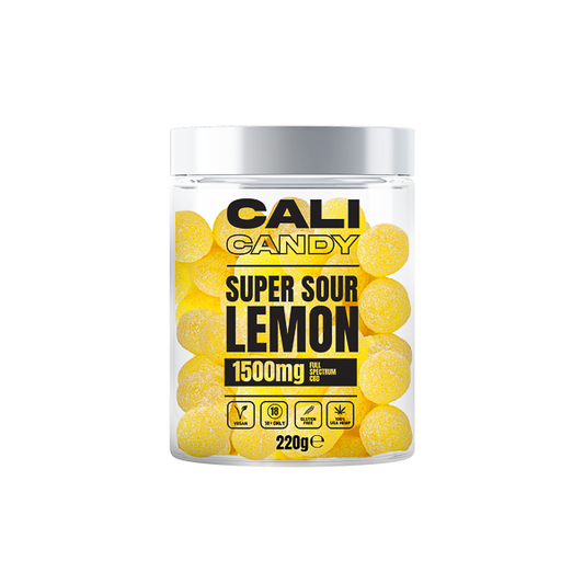 CALI CANDY MAX 1500mg Full Spectrum CBD Vegan Sweets (Small) - Super Sour Lemon