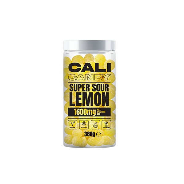 CALI CANDY 1600mg Full Spectrum CBD Vegan Sweets (Large) - Super Sour Lemon