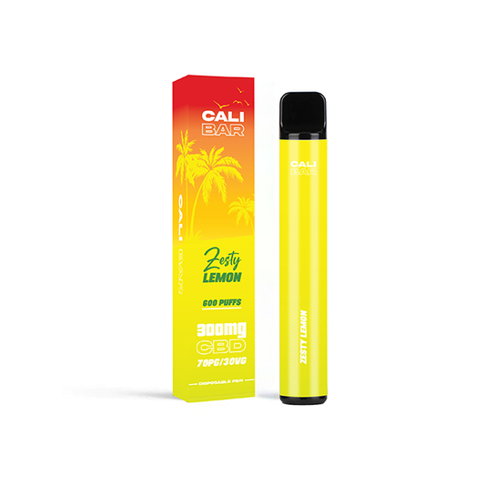 CALI BAR C600 300mg CBD Disposable Vape Device 600 Puffs - Zesty Lemon