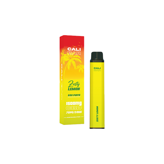 Cali Co 1500mg CBD Disposable Vape 3000 puffs - Zesty Lemon